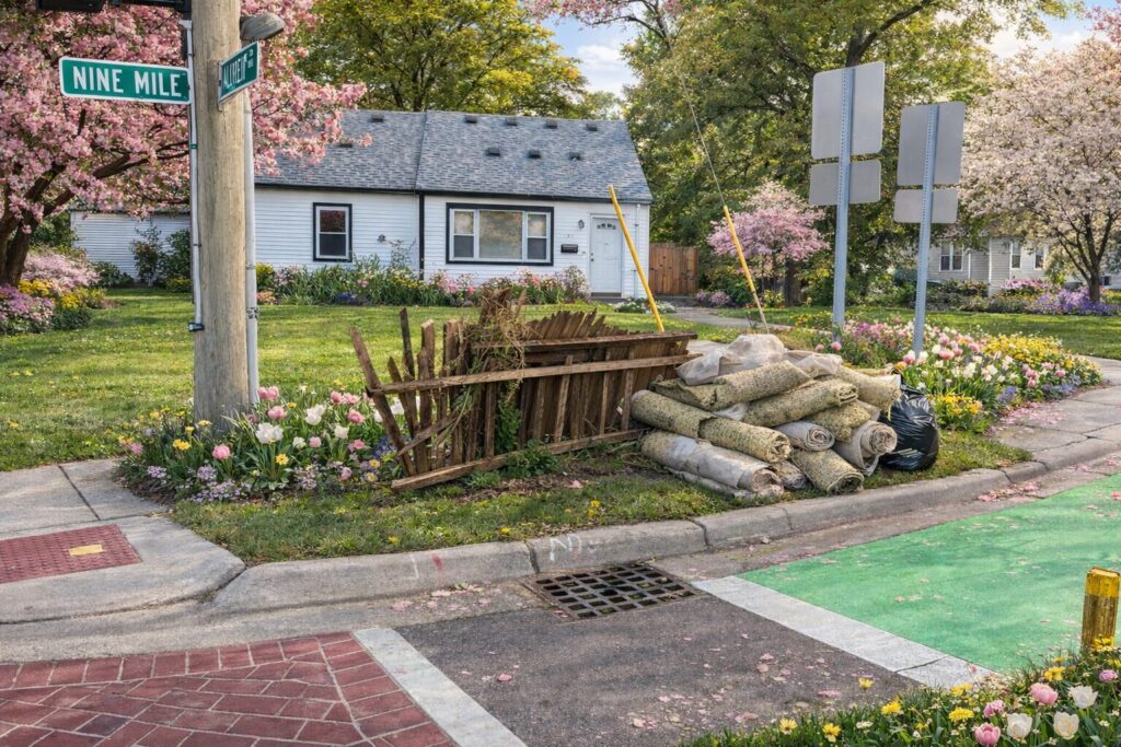 Commercial lawn maintenance